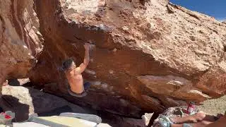 Bitch Slap 5 (V9) - Red Rock Bouldering: Gateway Canyon