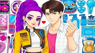 Бумажные самоделки💖 Распаковка KPOP DEMON: свадьба Джоуи и Джину 👰🏻&zwj;♀️ Уход за кожей + Макияж + Н...