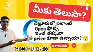 Temple City Open Plots for Sale 🔥 | Nellore Best Investment Location📌ankanam price : 74,000/- ank