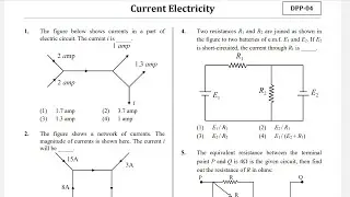 Class 12th current electricity|| DPP 04 || 🔌 #physcis#science #physique#notes#notespdf #physics🙏🙏🙏