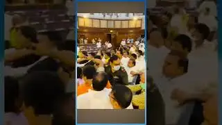 Trinamool Congress, BJP MLAs Clash in West Bengal Assembly | Rukus in West Bengal assembly