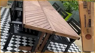 IKEA NORRMANSO garden table | unboxing and assembly instructions | how to build Ikea outdoor table