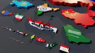 Asian Countries Size Comparison