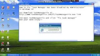 How To fix Task Manager is Disabled [Windows XP] ☺☻™