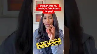 SUPPLEMENTS YOU SHOULDN&rsquo;T TAKE BEFORE SURGERY 💊 #shorts #shortsvideo #shortsfeed