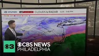 When will Sunday's winter storm end in Philadelphia region?
