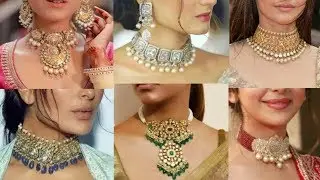 2020's New Party Wear Choker Necklace Designs | Kundan Necklace Designs| Green Neckpiece