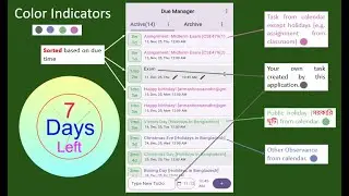 Due Manager | Android Application |  Todo List | Task Manager | Reminder  App | Apps for Busy People
