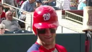 Bryce Harper sporting some thick eye black 