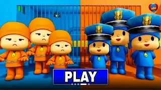 POCOYO TOYS FAMILY PRISON RUN ROBLOX #roblox #scaryobby 