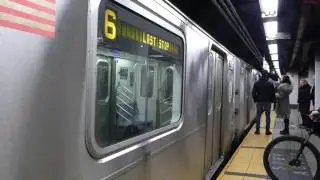 FASTRACK IRT Lexington Ave Line: R142A 6 Train R142 4 Train at Grand Central-42nd St (Midnight)