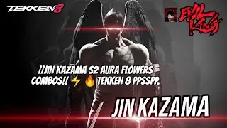 S2 JIN KAZAMA ¡¡FLOWERS COMBOS!!. TEKKEN 8 PPSSPP. 🔥⚡