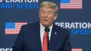 President Donald Trump speaks during Operation Warp Speed Summit