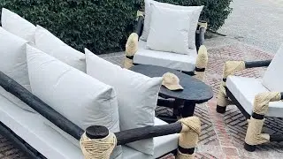Conjunto de jard&iacute;n Vi&ntilde;a-marfil. Elegancia natural y comodidad duradera. De MAMBA MUEBLES