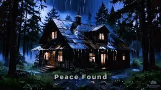 Soft Rain Settles Over a Forest Cabin 🌧️ Quiet Night Ambience