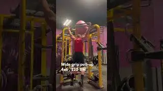 Back workout,wide grip pull-up,4x6