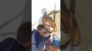 Installation of mosaic IS HS 3 #mosaic #mosaicart #glassart #crkva #churchart #christianart