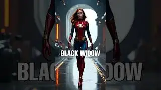 Black Widow Morphs Into Every Marvel Hero Suit 🔥 #shorts