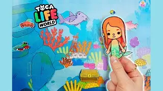 Toca Life World: How to make paper doll Toca Boca - Mermaid / Miss Paper Dolls Toca  - ( part 2)