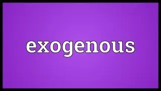 Exogenous Meaning