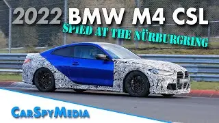 2022 BMW M4 CSL prototype spied testing at the N&uuml;rburgring