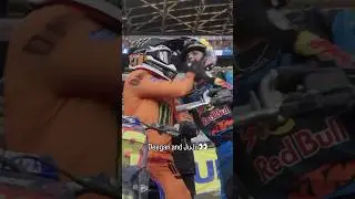 Deegan and Juju FIGHT after Deegan passed him on the last lap👀 #supercross #deegan #drama #racing