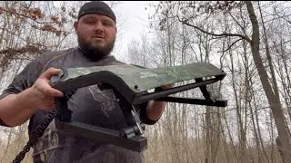 Turkey hunting chair review. Millennium run and gun turkey seat.