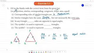 Class 8 TN Maths  5. GEOMETRY   Exercise 5.1   1. Fill in the blanks