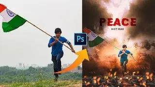 Photoshop - 26 January Happy Republic Day 2019 Photo Editing Tutorial | Hindi