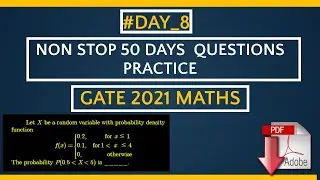 # Day_8 Gate 2021 Question on probability and calculus | Gate Mathematics Questions Practice #shorts