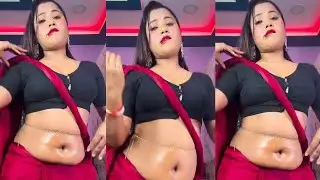 Bold Red Cotton Saree Look with Black Blouse | Elegant Indian Saree Style & Glam Vibes