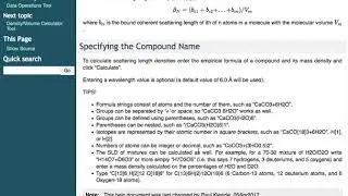 Scattering Length Density Calculator in SasView