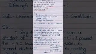 Application to the secretary of BSE, Orissa 📑#viral #students #study #application #bse
