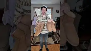Manny Michael trying on UGGs from UGG Since 1974, UGG and Koolaburra by UGG; which one will be more
