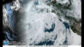 240 hours of Satellite imagrey of the Northern Pacifc Ocean