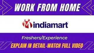 IndiaMART Work From Home Job | Operations Job 😍| Interview 100% PAN India | Latest Jobs For Freshers