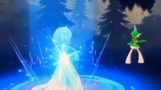 Eine kleine Runde Pokemon leuchtende Perle