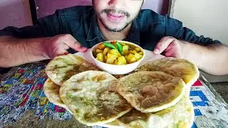 Eating Karaisutir Kachuri and Aloor Tarkari || Puri || Mukbang eating || Asmr || Eater 222