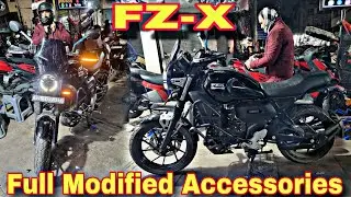 YAMAHA FZ-X 😎 Full Modified Accessories 😎 Best Quality Best Price 👍Heavy Crash Guard 🔥