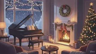Cozy Christmas Piano Night 🎄❄️ | Relaxing Winter Music by the Fireplace
