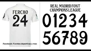 Tipografia Real Madrid Champions League 2024 - 2025 Real Madrid Font UCL 2024 download
