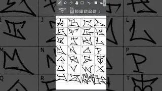 how to write or draw a graffiti tags alphabet #graffitiletters #streettag #art #shorts
