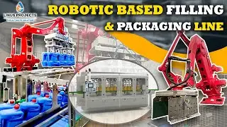 14 HEAD LUBE OIL FILLING & ROBOTIC PACKAGING LINE | manufactured by Linus Projects