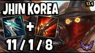 Jhin ADC vs Varus / Ranked Korea / Patch 13.4 / Season 13 [ 11 / 1 / 8 ] 🔰