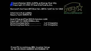Award Modular BIOS (90s PC boot startup)