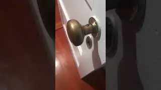 Restored antique door knob (after sanding with 220 sandpaper and metallic spray paint)