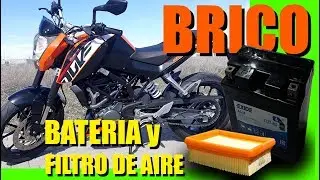 Cambio batería y filtro del aire KTM Duke 125
