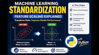 Machine Learning Standardization Explained | Feature Scaling with Python | ML Tutorial for Beginners
