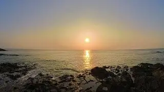 崎枝の小さな浜で夕日～星空 （石垣島）
