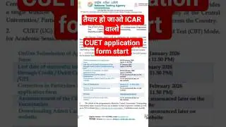 CUET-2026 Notification out 📚#cuet #cuetug #cuetug2026 #cuetnotification #cuetapplicationform #Icar